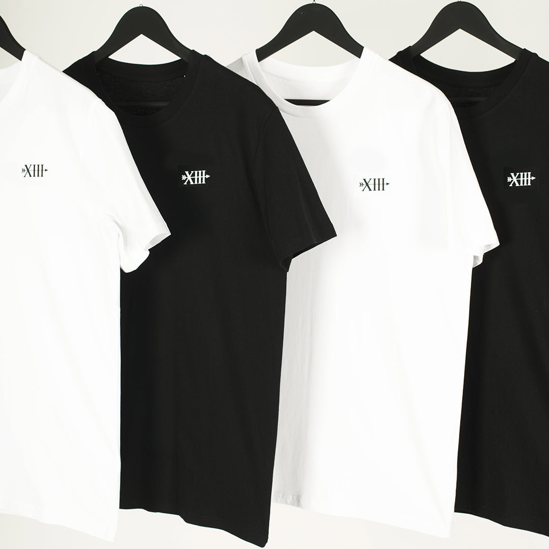 Front view of black mental health awareness t-shirt with yin and yang symbol by MTAN